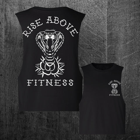 "COBRA" Women's Custom Cut Crop Muscle Tee