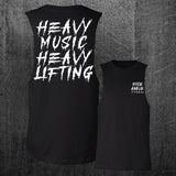 "HEAVY MUSIC" Custom Cut Muscle Tee