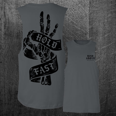 "HOLD FAST" Custom Cut Muscle Tee