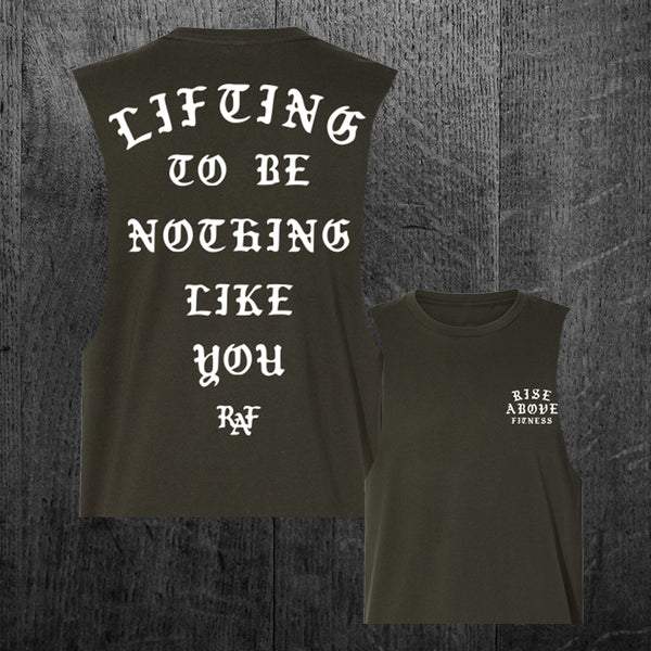 "NOTHING LIKE YOU" Women's Custom Cut Crop Muscle Tee