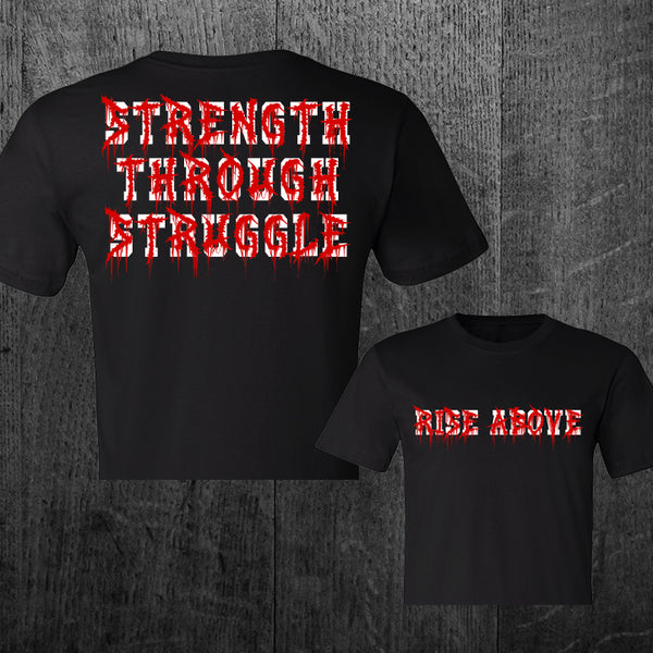 "STRENGTH THROUGH STRUGGLE" Women's Custom Cut Crop Tee