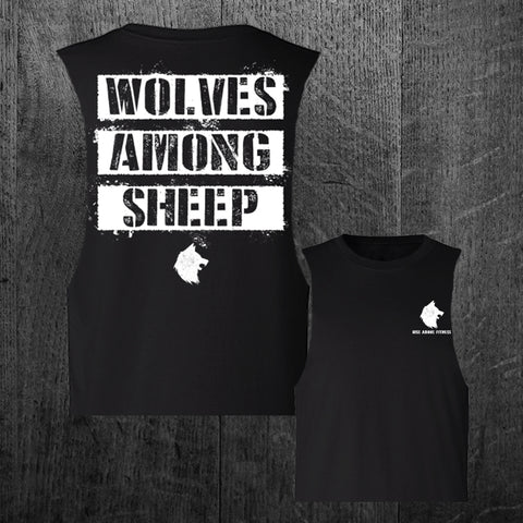 "WOLF PACK" Women's Custom Cut Crop Muscle Tee