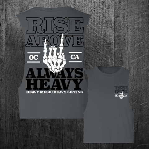 "ALWAYS HEAVY" Women's Custom Cut Crop Muscle Tee
