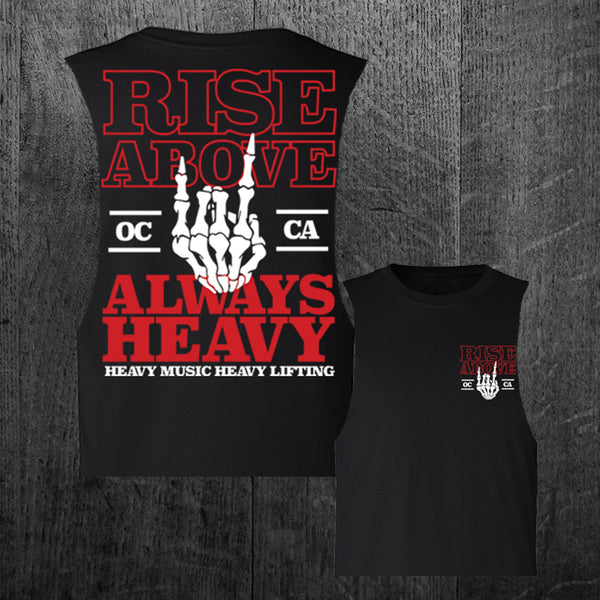 "ALWAYS HEAVY" Women's Custom Cut Crop Muscle Tee