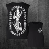 "IRON SHARPENS IRON" Women's Custom Cut Crop Muscle Tee