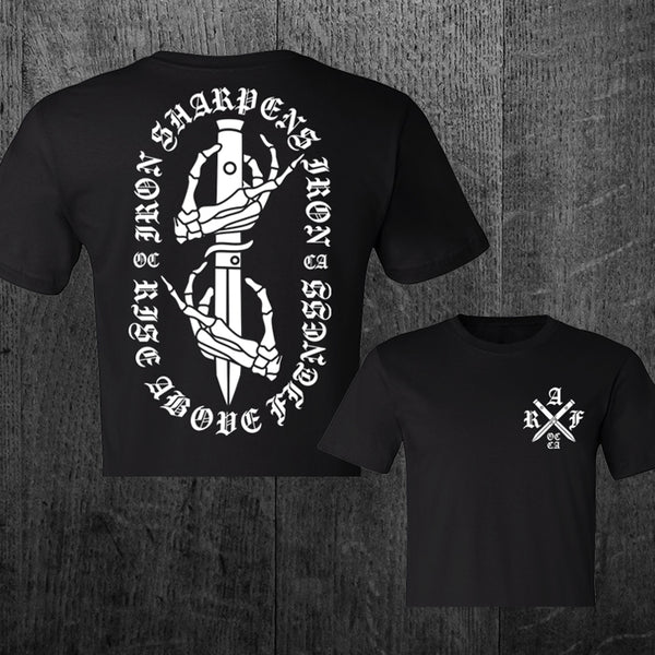 "IRON SHARPENS IRON" Women's Custom Cut Crop Tee