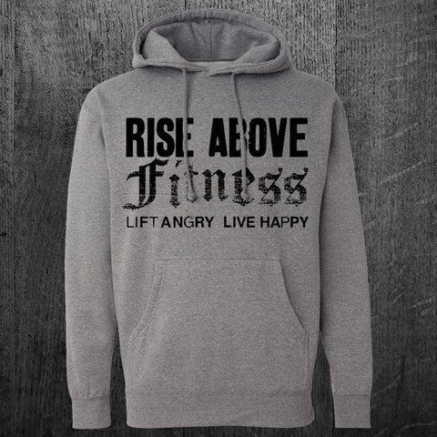 "LIFT ANGRY LIVE HAPPY" Pullover Hoodie
