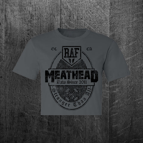 "MEATHEAD" Women's Custom Cut Crop Tee