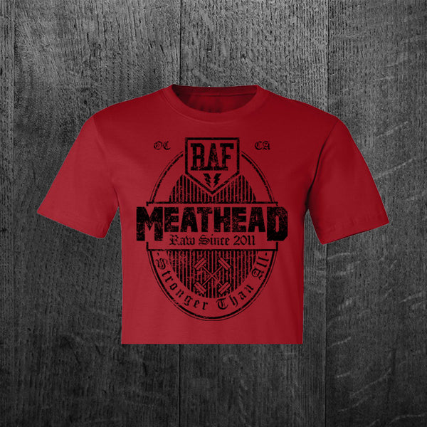 "MEATHEAD" Women's Custom Cut Crop Tee