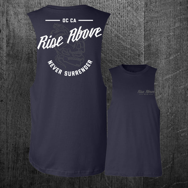 "NEVER SURRENDER" Custom Cut Muscle Tee