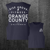 "ORANGE COUNTY" Women's Custom Cut Crop Muscle Tee