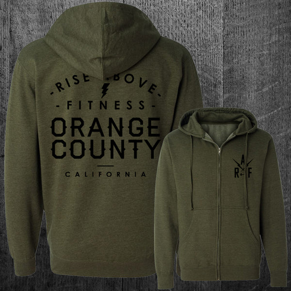 "ORANGE COUNTY" Zip Hoodie