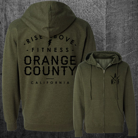"ORANGE COUNTY" Zip Hoodie
