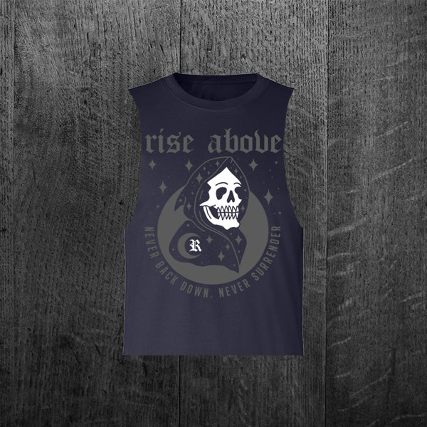 "REAPER" Women's Custom Cut Crop Muscle Tee